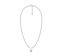 Diesel Collier logo D mixte en acier inoxydable argenté, DX1689040