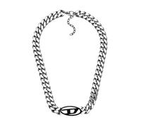 Diesel Collier pour homme en acier inoxydable 2 tons avec fermoir mousqueton