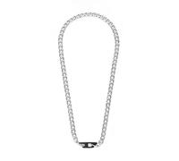 Diesel Collier pour homme en acier inoxydable 2 tons avec fermoir mousqueton