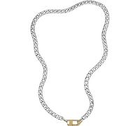 Diesel Collier pour homme en acier inoxydable avec fermoir à mousqueton