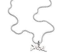 Diesel Collier pour homme en acier inoxydable avec fermoir à mousqueton