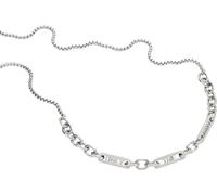 Diesel Collier pour homme en acier inoxydable avec fermoir mousqueton