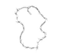 Diesel - Collier chaîne en acier inoxydable avec logo D entrelacé, pour homme, DX1537040