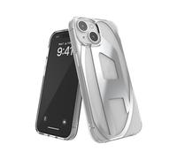 Diesel Compatible avec iPhone 15 | Clear Protective Case | Shockproof Drop Protection | Wireless Charging Compatible | Oval D Logo | Silver