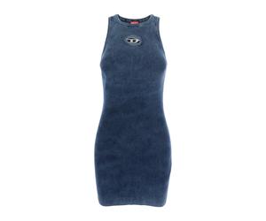 Diesel - Crewneck Sleeveless Dress - Femme - Robes - Bleu - Taille: 38 FR