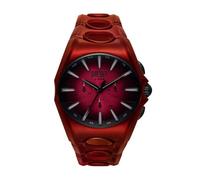 Diesel D Curve Montre Homme, Mouvement Chronographe Quartz avec Bracelet en Acier Inoxydable Cuir ou Silicone