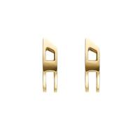 Diesel D Logo Boucle d'oreille unisexe en métal doré, DX1671710