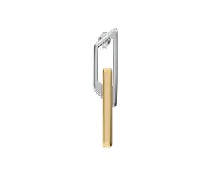 Diesel D Logo Boucles d’oreilles pour homme, DX1685931 | Acier inoxydable, bicolore