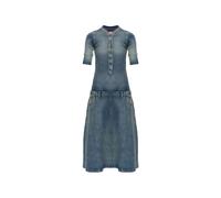 Diesel - De-Anim-S Robe mi-longue à taille basse - Femme - Robes - Bleu - Taille: 44 FR