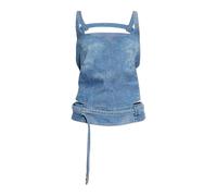 Diesel - De-Sayra-Fsi2 Denim Top - Femme - Tops - Bleu - Taille: 40 FR