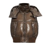 Diesel - Doudoune sans manches W-Peyt-Ssl-New-T1 - Femme - Vestes - Brun - Taille: 32 FR
