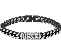 Diesel DX1386040 Bracelet pour homme en acier inoxydable Argent 20 cm