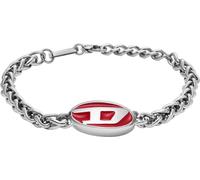 Diesel DX1445040 Bracelet Femme Acier inoxydable Argent Rouge 20,5 cm