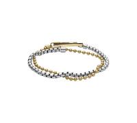 Diesel DX1570931 Bracelet unisexe en acier inoxydable bicolore avec logo D, Eine Grösse, Acier inoxydable, Pas de gemme