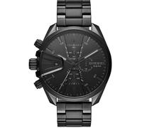 Diesel Montre pour homme Ms9 Chrono, mouvement chronographe, boîtier en acier inoxydable noir de 48 mm avec bracelet en acier inoxydable, DZ4537