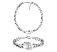 Diesel Ensemble de Bracelets en Acier Inoxydable pour Homme