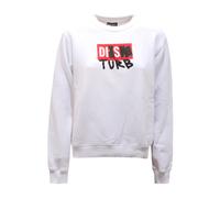 Diesel, Femme, Sweatshirts et sweats à capuche, Blanc, Taille: 42 FR WO SweaT-shirt avec Effet Vintage