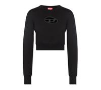 Diesel, Femme, Sweatshirts et sweats à capuche, Noir, Taille: 40 FR SweaT-shirt Court avec Logo Découpé