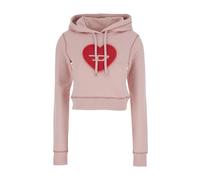 Diesel, Femme, Sweatshirts et sweats à capuche, Rose, Taille: 38 FR Cropped Sweat à capuche With Rhinestoned Heart