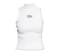 Diesel, Femme, Tops, Blanc, Taille: 36 FR Haut à col roulé en maille côtelée