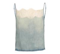 Diesel, Femme, Tops, Bleu, Taille: 36 FR Haut en jean vintage avec dentelle