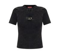 Diesel, Femme, Tops, Noir, Taille: 40 FR Oval D Ribbed Knit Top