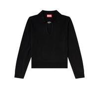 Diesel - Haut en maille à col en V - Femme - Pulls - Noir - Taille: 42 FR