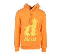 Diesel - Haut Tricoté en Mélange Coton-Polyester - Homme - Sweatshirts et sweats à capuche - Orange - Taille: M