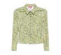 Diesel - Haut Vert avec Design Élégant - Femme - Blouses et Chemises - Vert - Taille: 38 FR