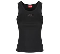 Diesel Femme Débardeur T-ANKI-OD côtelé avec ovale D métallique Noir Taille 38 FR