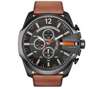 DIESEL HOMME 51MM CHRONOGRAPHE MARRON CUIR BRACELET DATE MONTRE dz4343