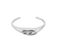 Diesel DX1597040 Bracelet ovale en acier inoxydable argenté avec logo D pour homme, Eine Grösse, Acier inoxydable, Pas de gemme
