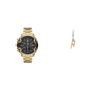 Diesel Homme Griffed Doré Acier Inoxydable Montre and Boucles d'oreilles, Coffret