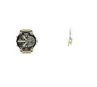 Diesel Homme Mr. Daddy 2.0 Doré Acier Inoxydable Montre and Boucles d'oreilles, Coffret