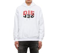 Diesel Homme S-GIRK-HOOD-N1 Pull Capuche Sweat à Capuche Blanc