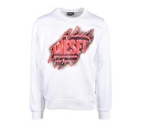Diesel, Homme, Sweatshirts et sweats à capuche, Blanc, Taille: 2XL Pull en Tricot de Coton