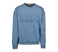 Diesel, Homme, Sweatshirts et sweats à capuche, Bleu, Taille: M SweaT-shirt en coton brodé logo