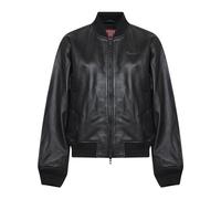 Diesel - L-Ilyan Leather Bomber Jacket - Femme - Vestes - Noir - Taille: 38 FR