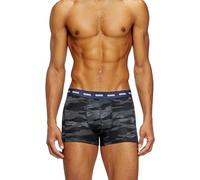 Diesel - Lot de 3 Boxers en Coton Marine et Noir Unis avec Un imprimé Camouflage - Taille m