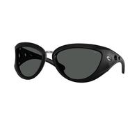 Diesel Lunettes de soleil DL3007U 200287 – Injectée Cat Eye Noir mat / Verres gris foncé Unisexe