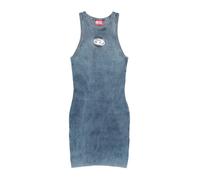 Diesel - M-Anchorage-SL Mini-robe côtelée - Femme - Robes - Bleu - Taille: 38 FR