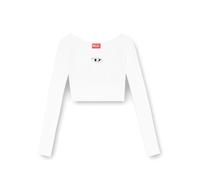 Diesel - M-Valari Rib-Knit Top - Femme - Tops - Blanc - Taille: 40 FR