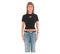 Diesel - M-Valari Ribbed SS Sweater - Femme - Tops - Noir - Taille: 36 FR