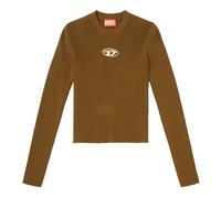 Diesel - M-Valari Ribbed Top - Femme - Pulls - Brun - Taille: 36 FR
