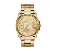 Diesel Master Chief Montre pour Homme, Mouvement à Quartz avec Bracelet en Silicone, Acier Inoxydable ou Cuir, Ton Or, 45mm