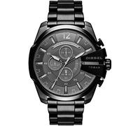 DIESEL Mega Chief DZ4355 - Mouvement Quartz - Affichage Analogique - Noir et Cadran Noir - Homme