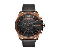Diesel Mega Chief Series Watch for Men, Chronograph movement with Leather strap