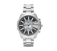 Diesel Mega Chief Slim Watch for Men, Chronograph Movement with Stainless Steel Strap