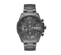 DIESEL Mega Chief Slim Watch for Men, Chronograph Movement with Stainless Steel Strap