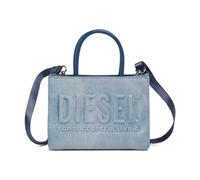 Diesel Sac à main en denim clair pour femme avec logo UNI, Denim bleu moyen., Borsa mini a mano 12x17,5x6 cm primavera estate